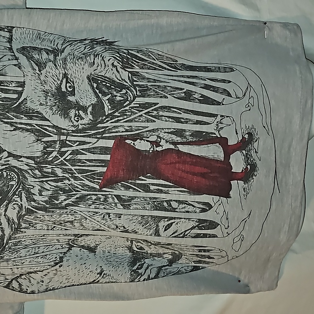 Little Red Riding Hood Gray Wolf Graphic Shirt XL - Picture 3 of 10